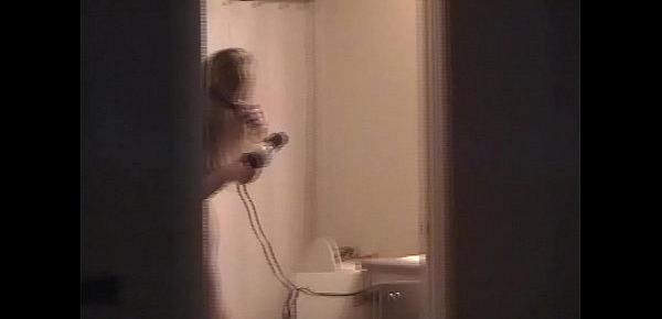  Young hot blonde gf naked in bathroom caught me recording